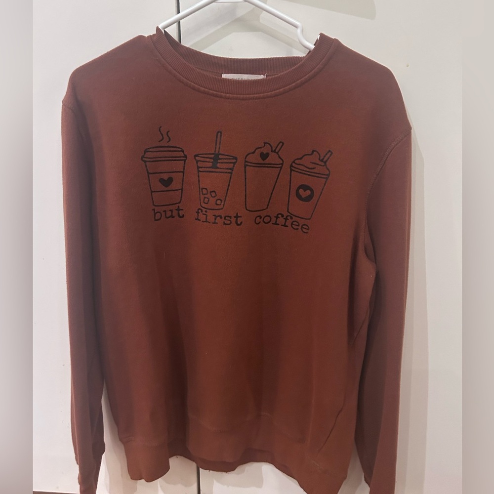 But First Coffee Graphic Crewneck Sweatshirt
